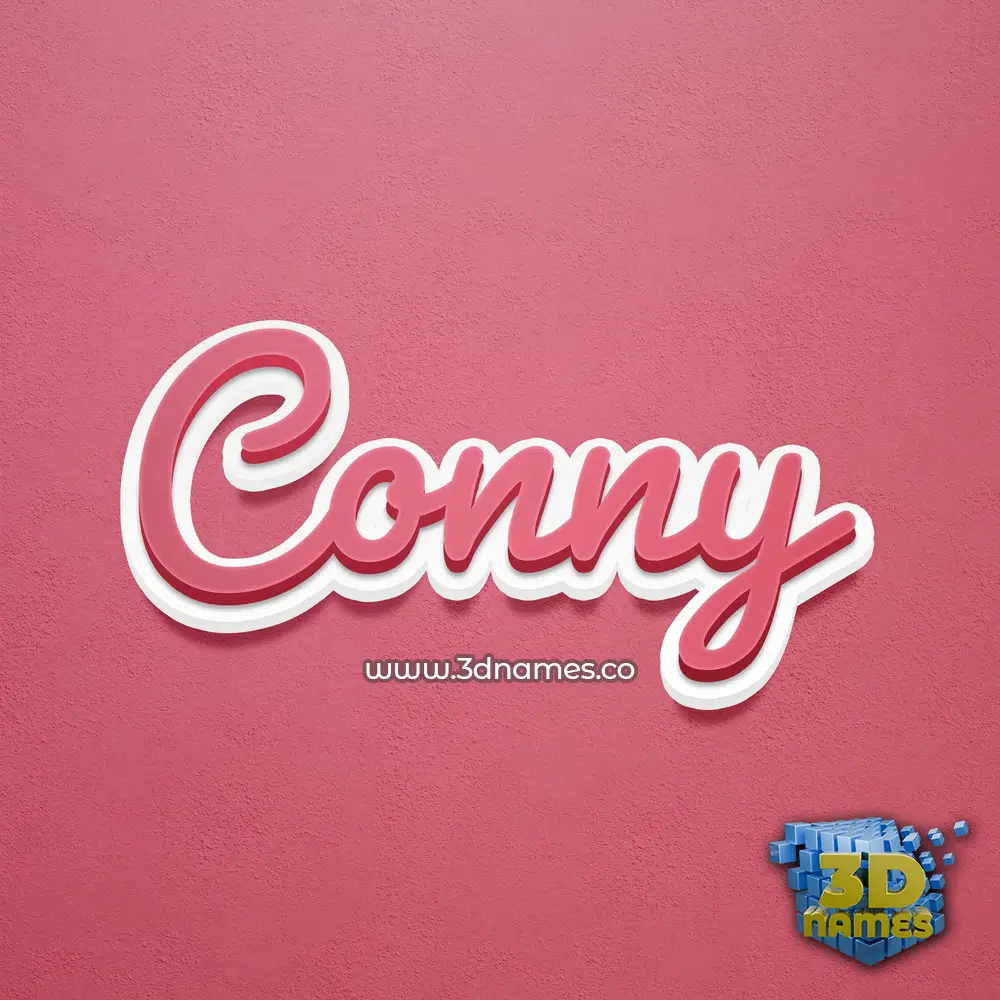 conny in Red Scribble style - 3D name wallpaper