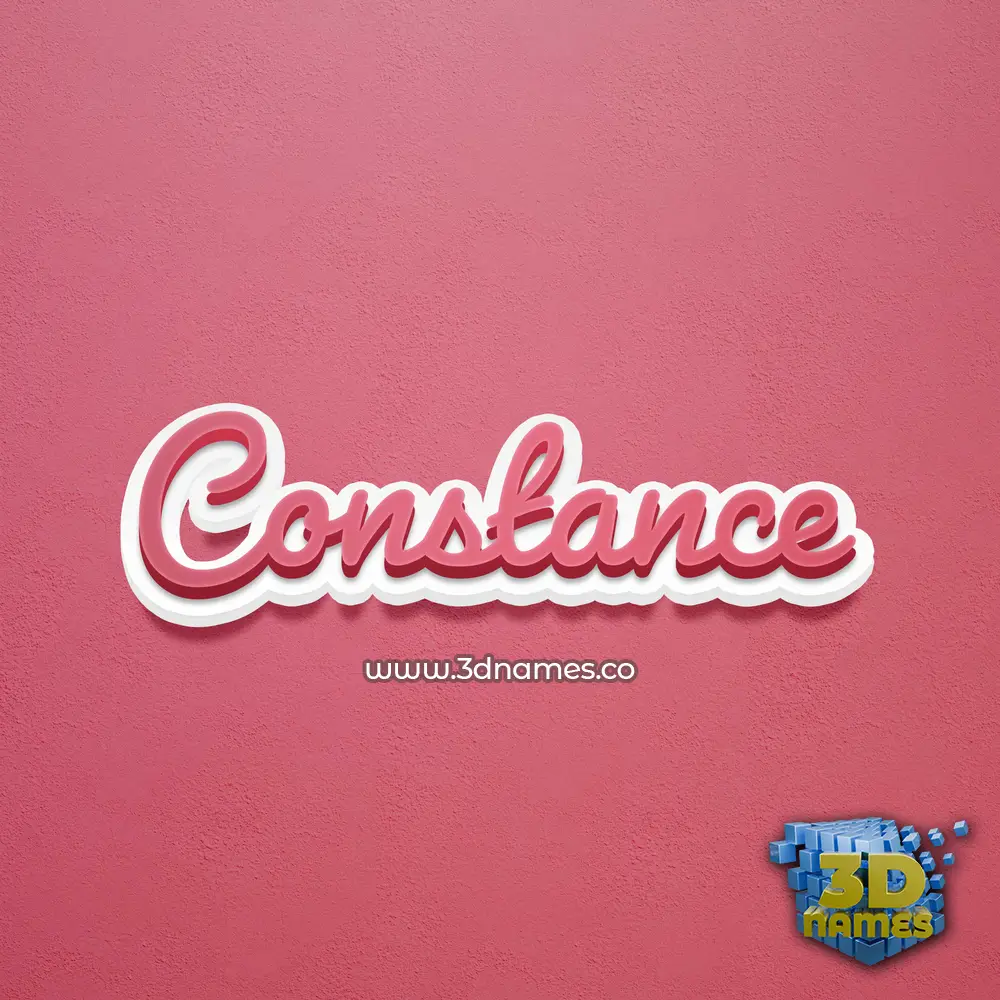 constance in Red Scribble style - 3D name wallpaper