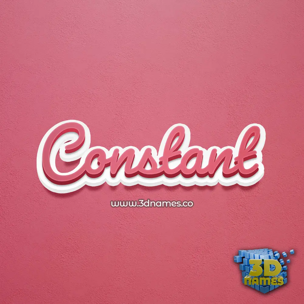 constant in Red Scribble style - 3D name wallpaper