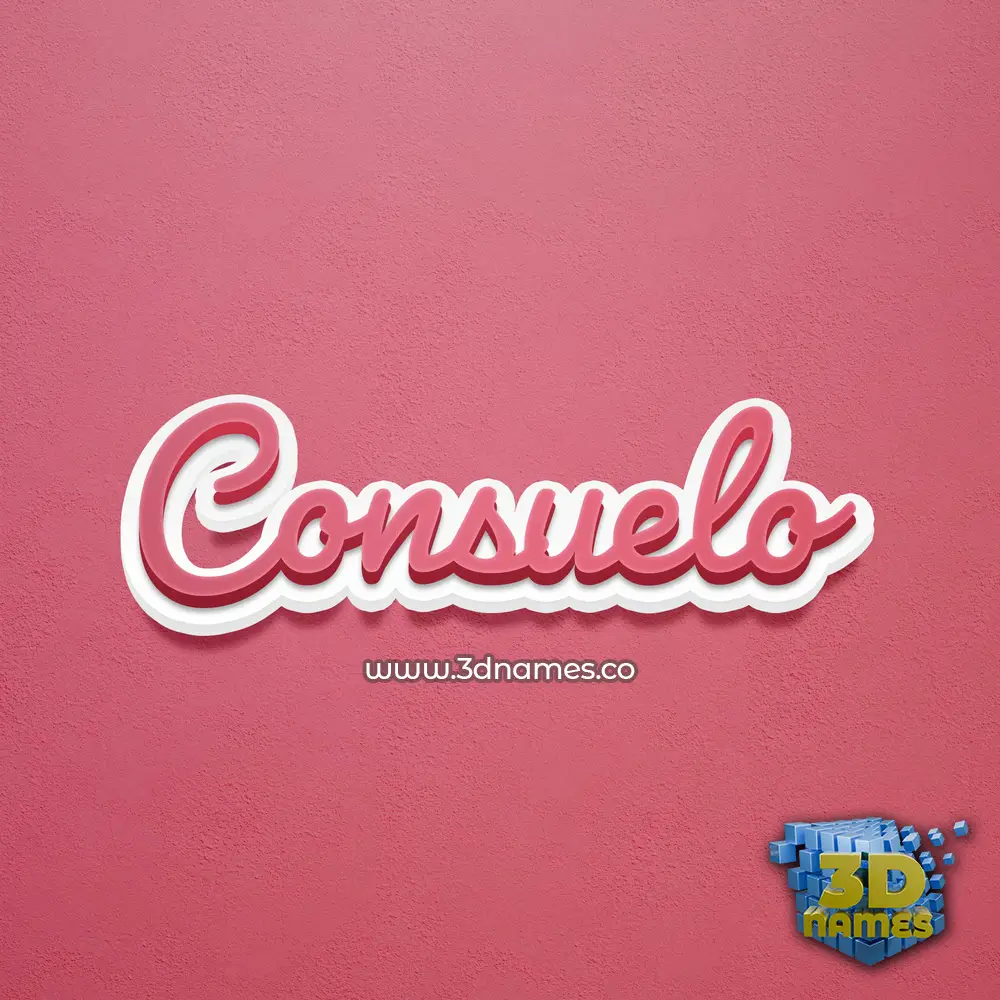 consuelo in Red Scribble style - 3D name wallpaper