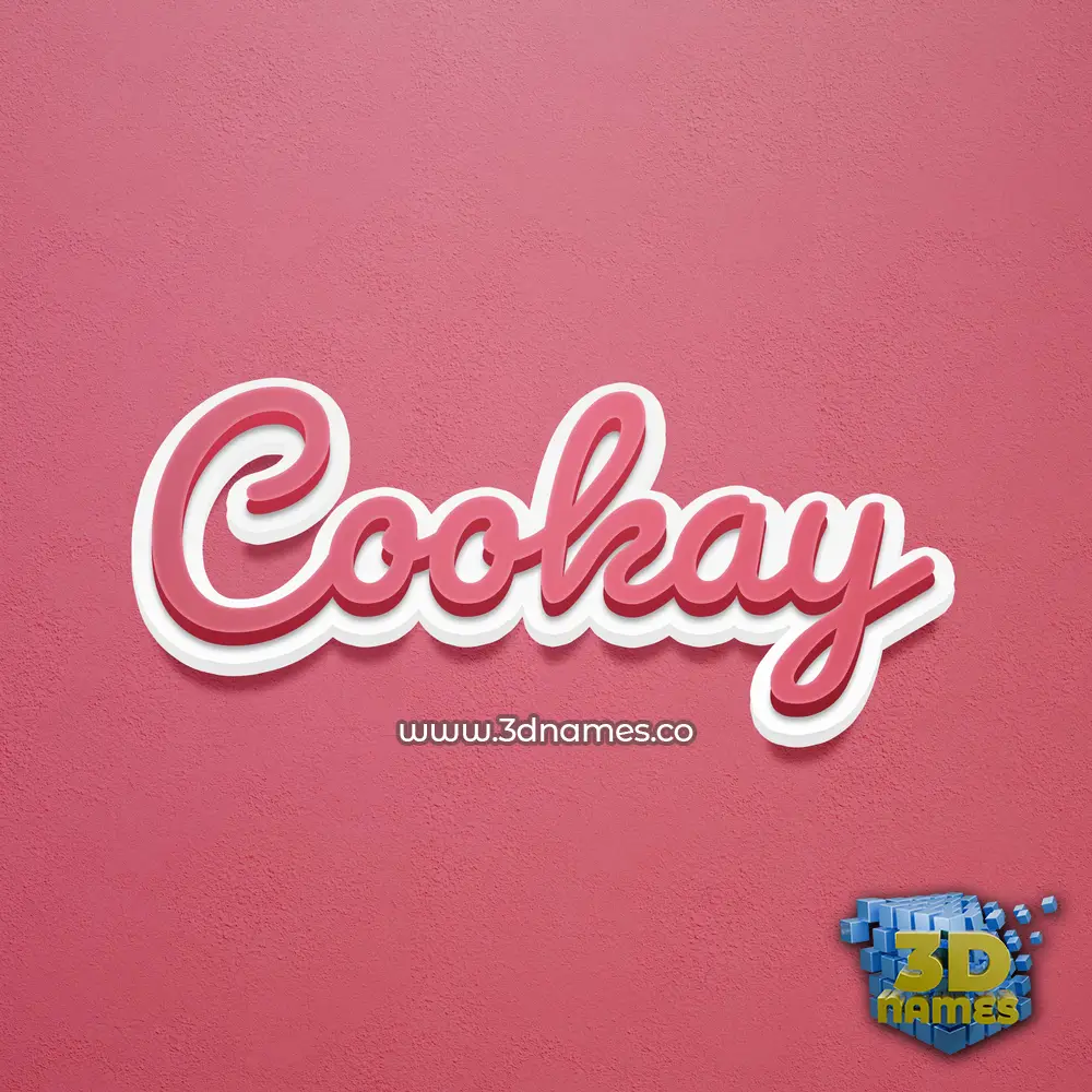 cookay in Red Scribble style - 3D name wallpaper