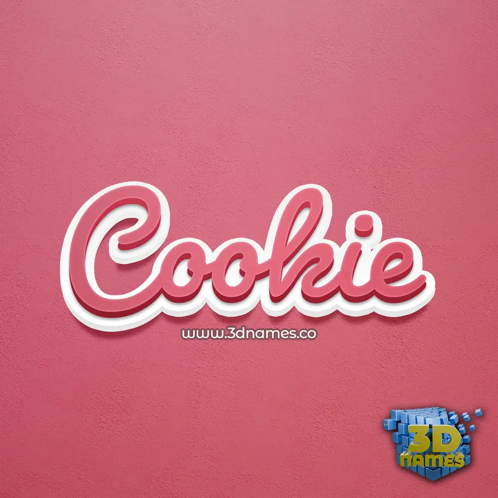 cookie in Red Scribble style - 3D name wallpaper