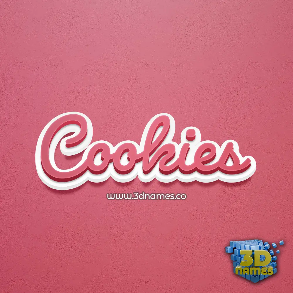 cookies in Red Scribble style - 3D name wallpaper