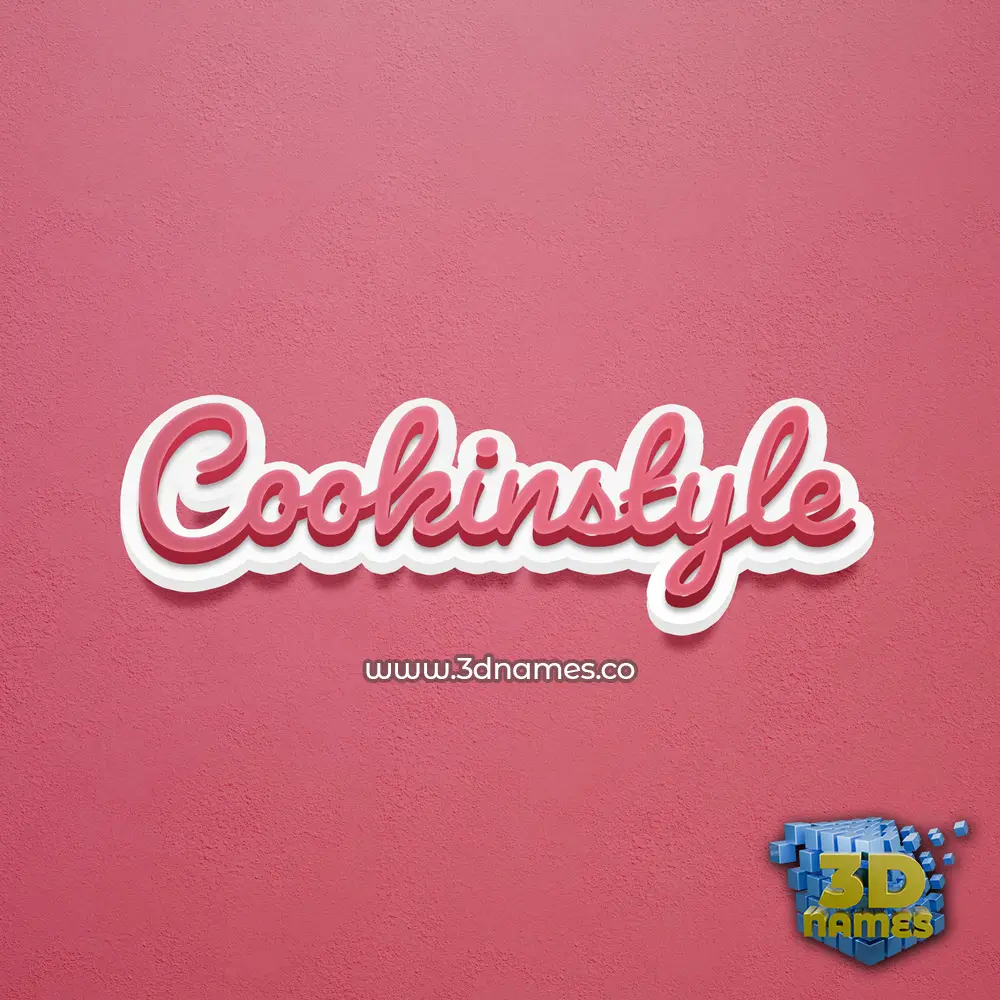cookinstyle in Red Scribble style - 3D name wallpaper
