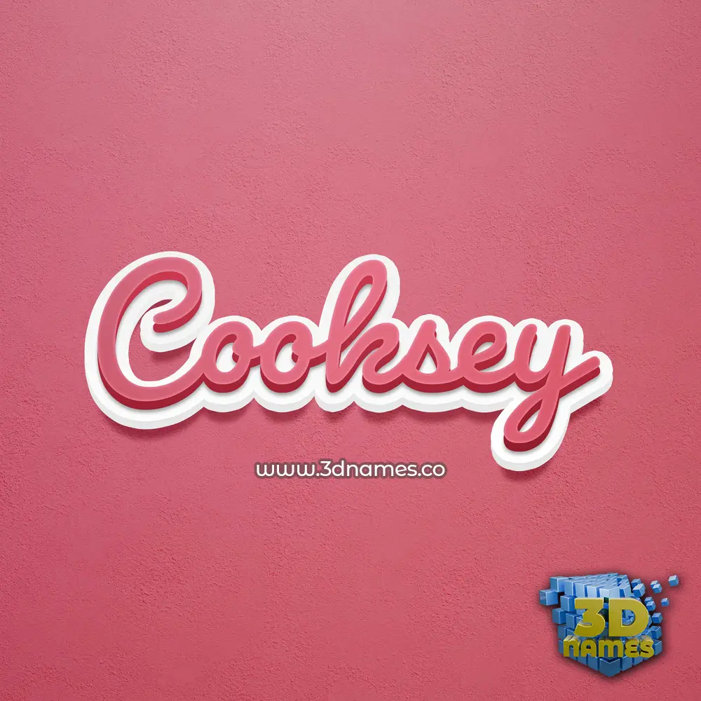 cooksey in Red Scribble style - 3D name wallpaper