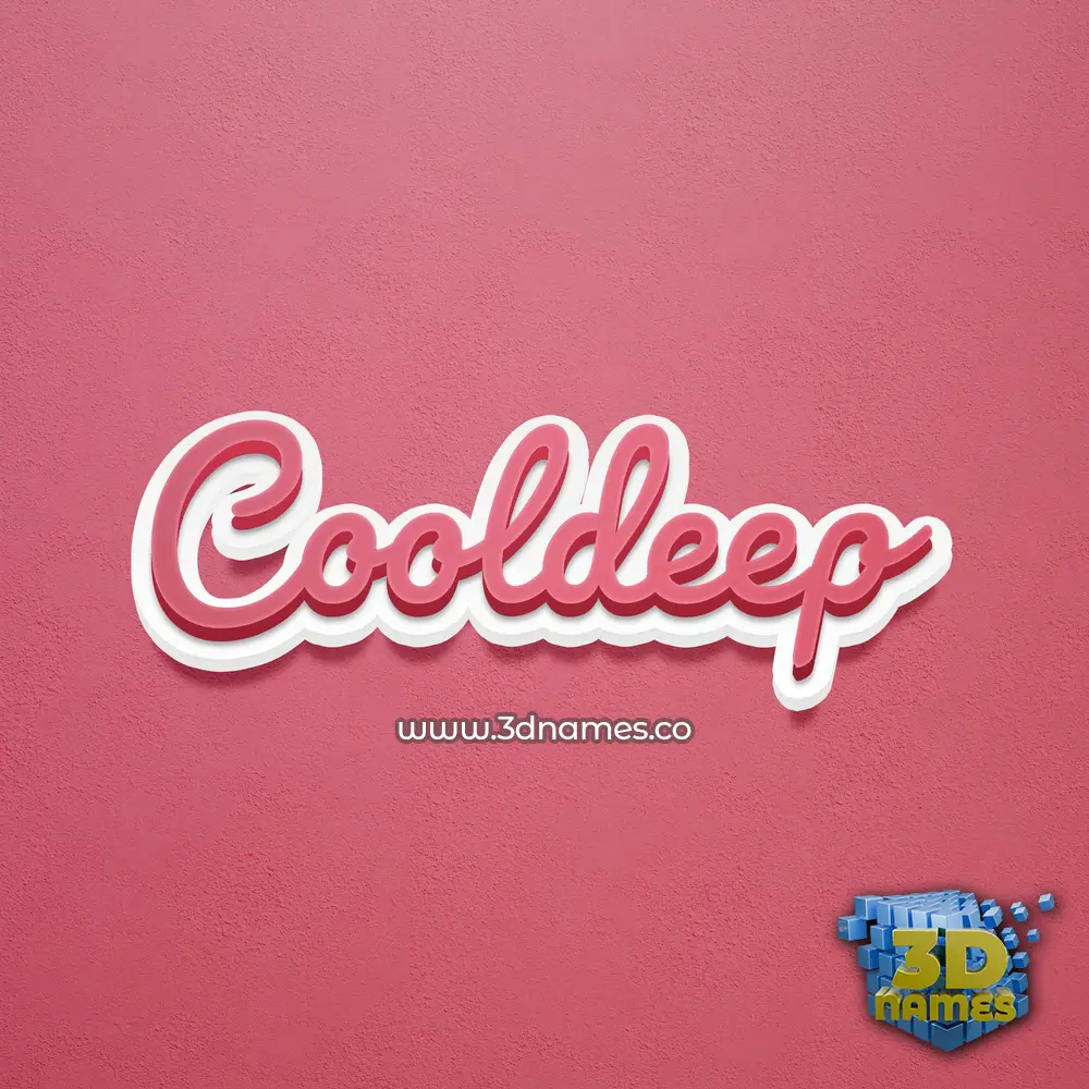 cooldeep in Red Scribble style - 3D name wallpaper