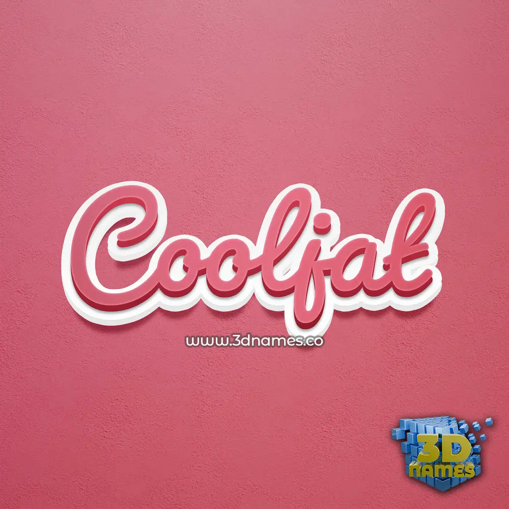 cooljat in Red Scribble style - 3D name wallpaper