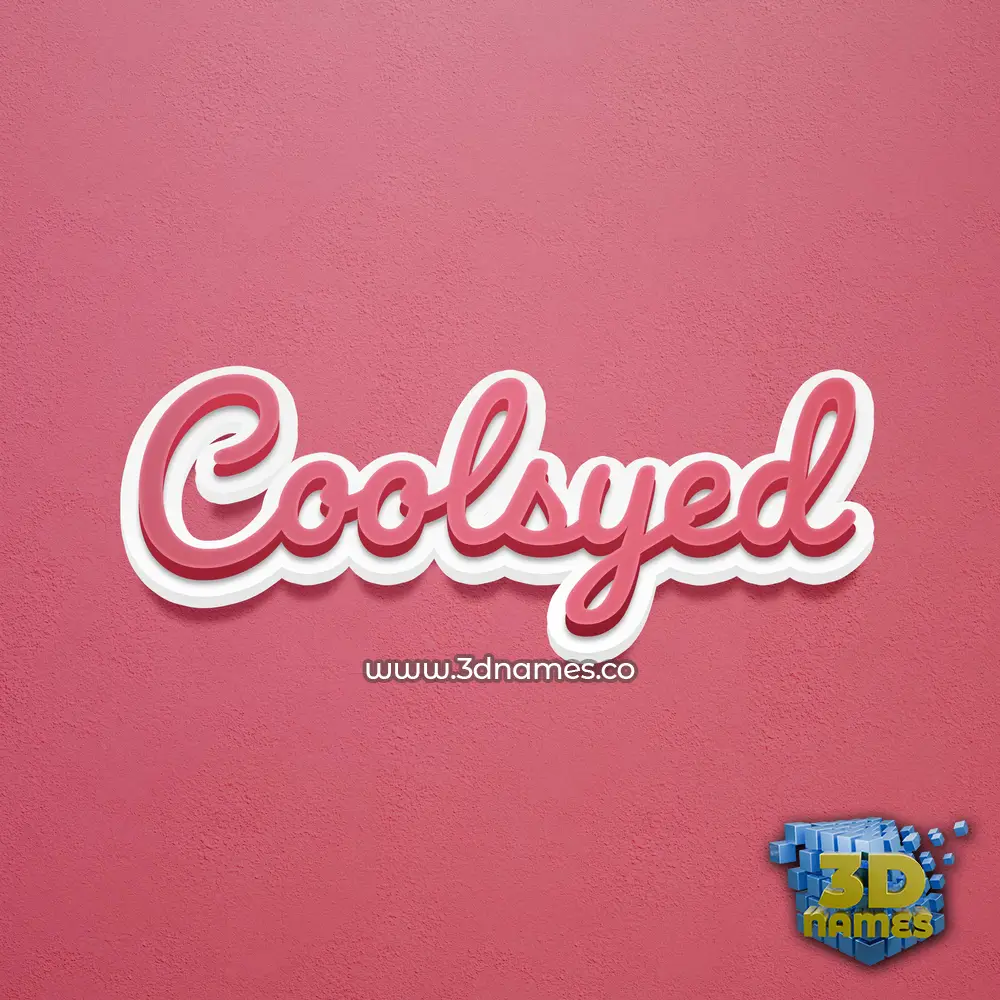 coolsyed in Red Scribble style - 3D name wallpaper