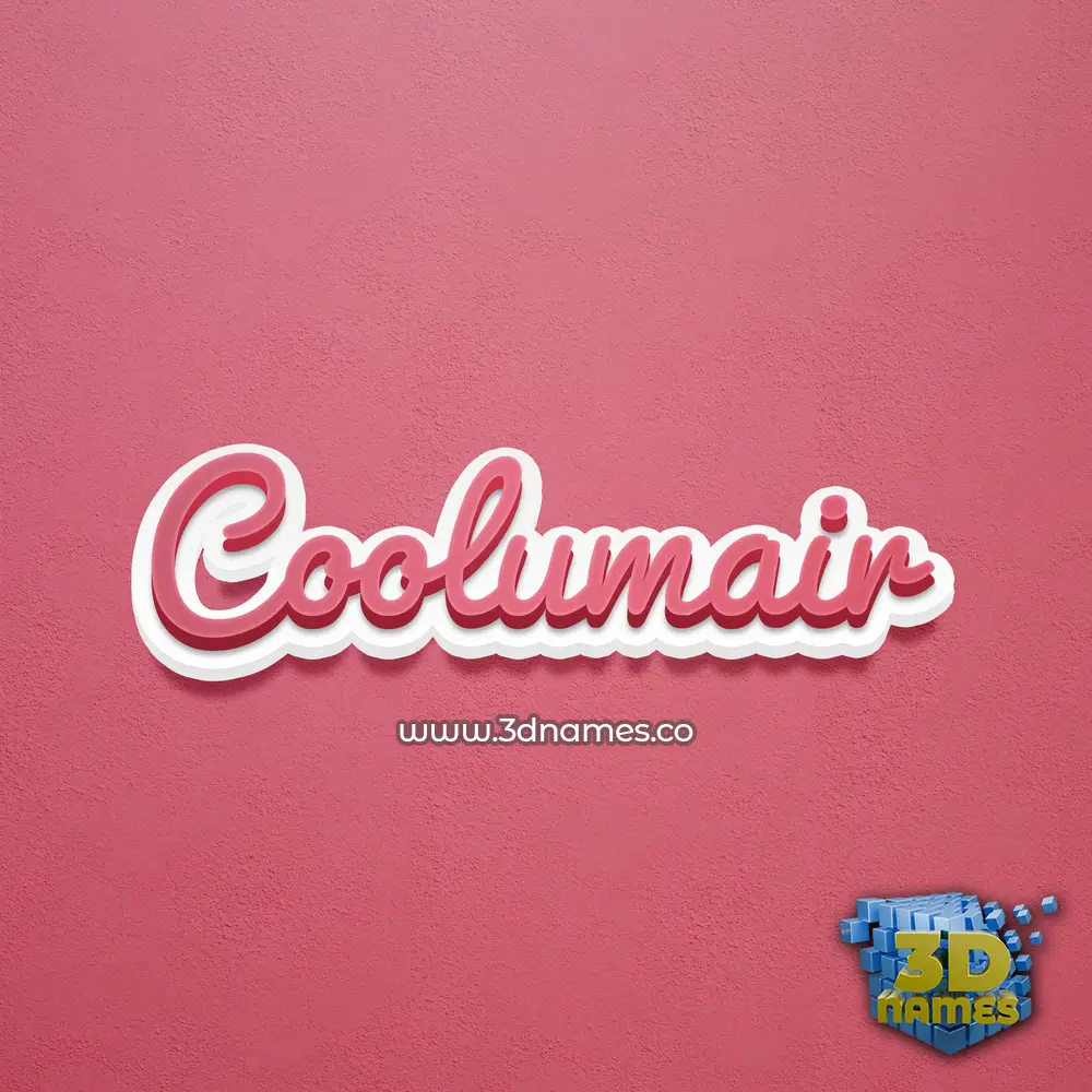 coolumair in Red Scribble style - 3D name wallpaper