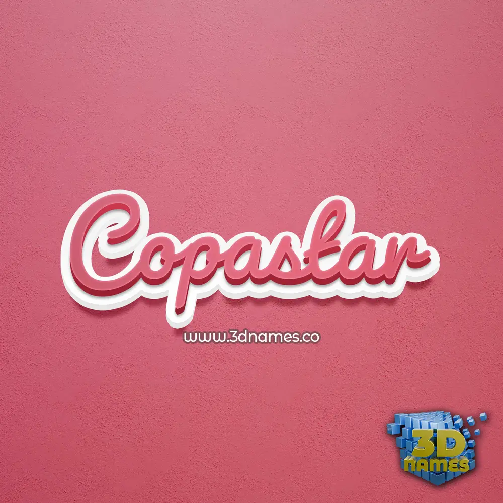 copastar in Red Scribble style - 3D name wallpaper