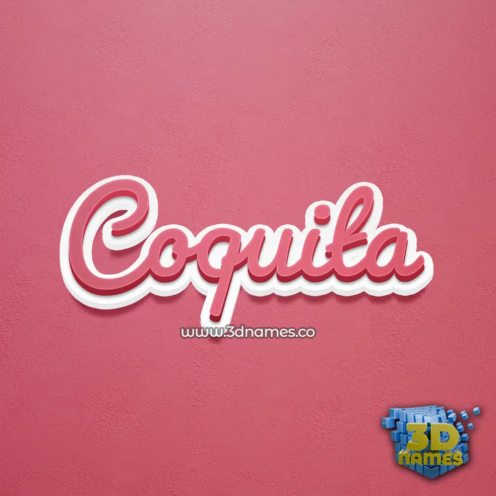 coquita in Red Scribble style - 3D name wallpaper