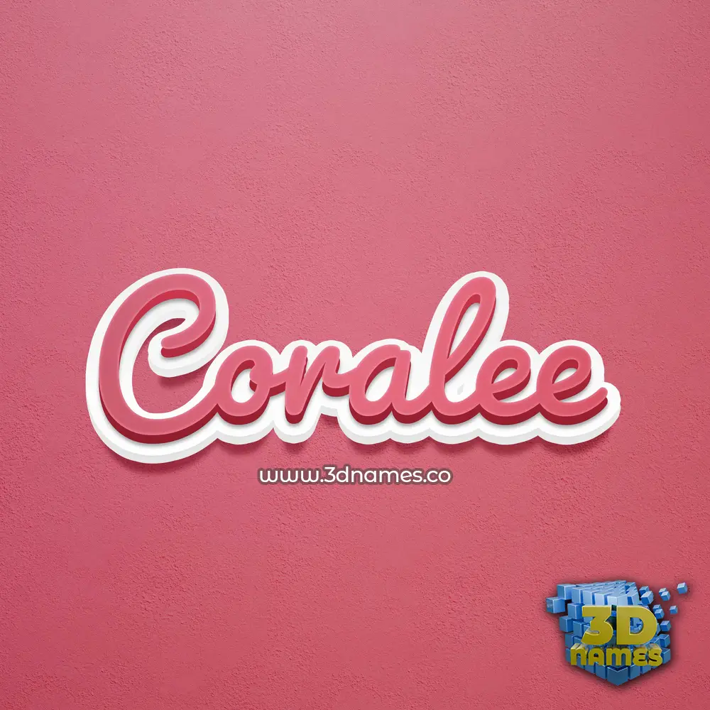 coralee in Red Scribble style - 3D name wallpaper