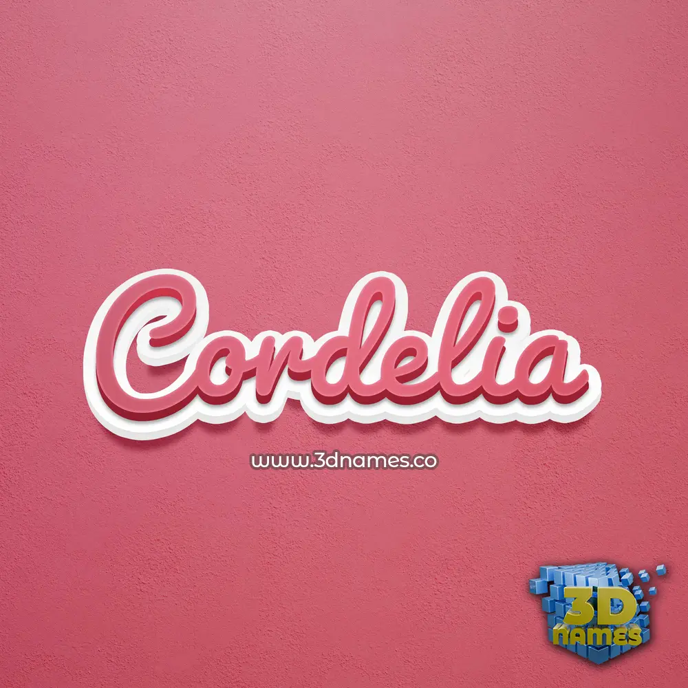 cordelia in Red Scribble style - 3D name wallpaper