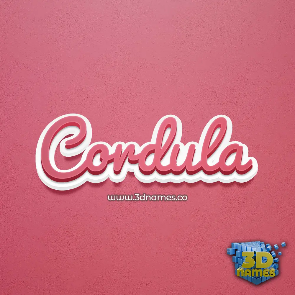 cordula in Red Scribble style - 3D name wallpaper