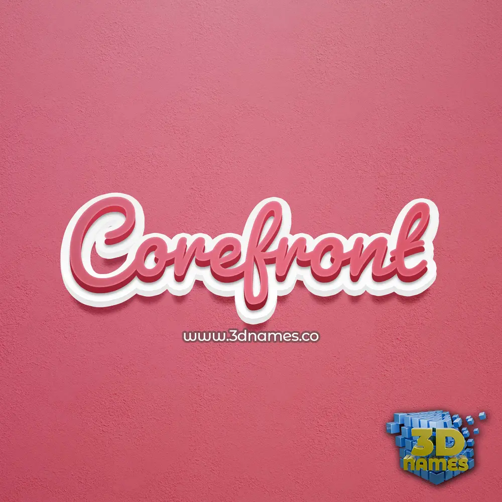 corefront in Red Scribble style - 3D name wallpaper