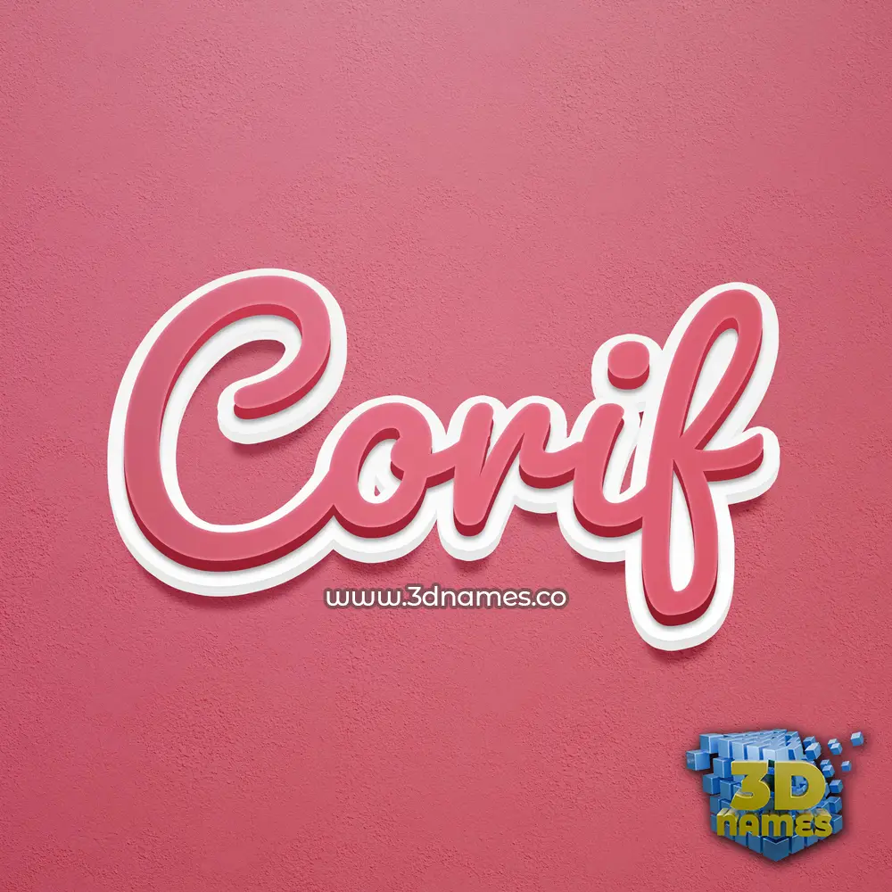 corif in Red Scribble style - 3D name wallpaper