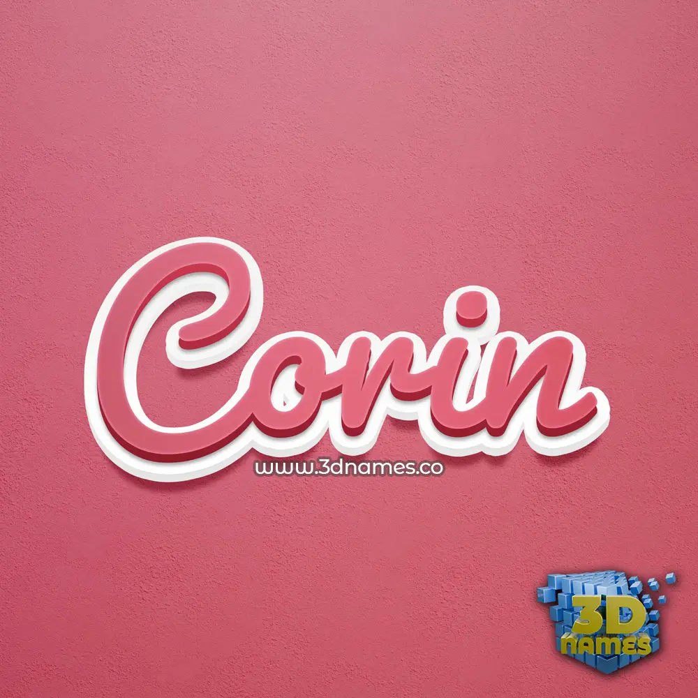 corin in Red Scribble style - 3D name wallpaper
