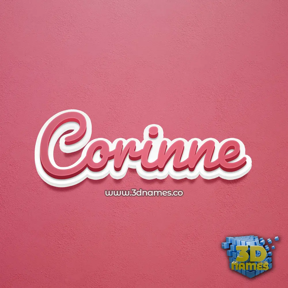 corinne in Red Scribble style - 3D name wallpaper