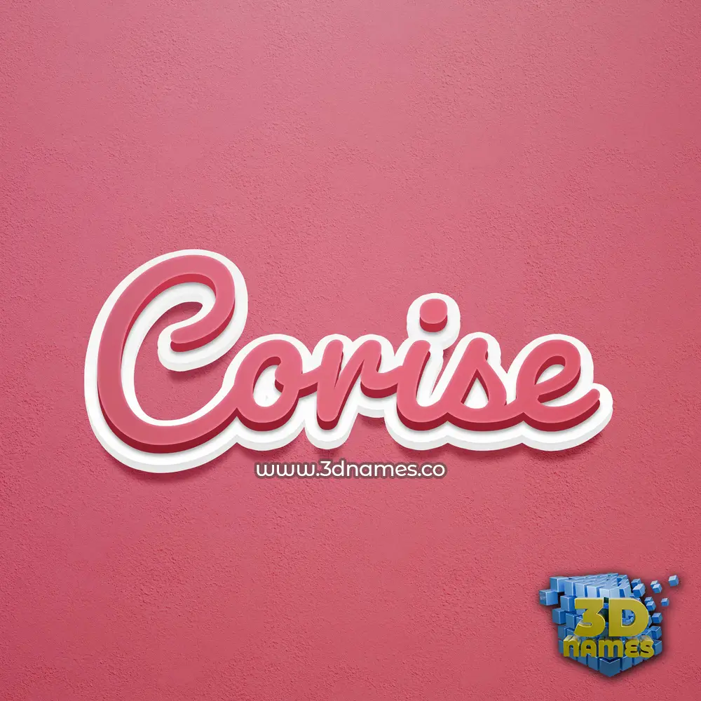corise in Red Scribble style - 3D name wallpaper