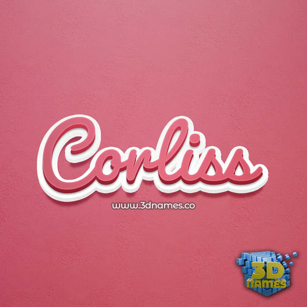 corliss in Red Scribble style - 3D name wallpaper