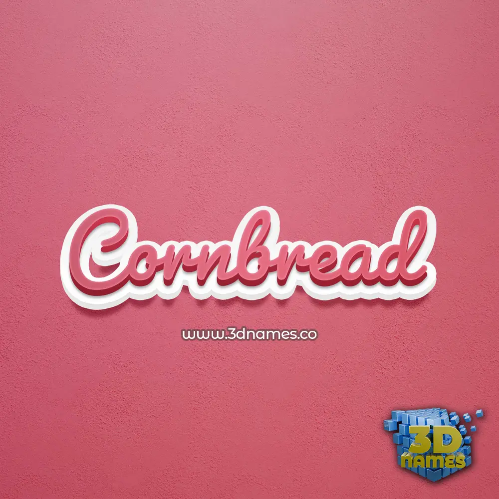 cornbread in Red Scribble style - 3D name wallpaper