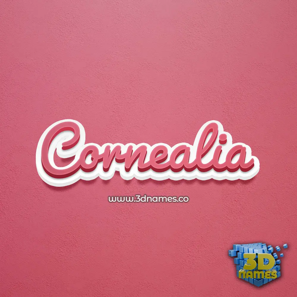 cornealia in Red Scribble style - 3D name wallpaper