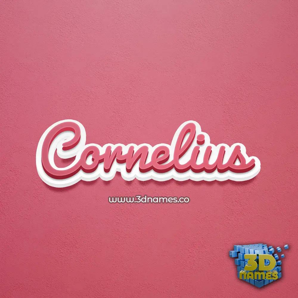 cornelius in Red Scribble style - 3D name wallpaper