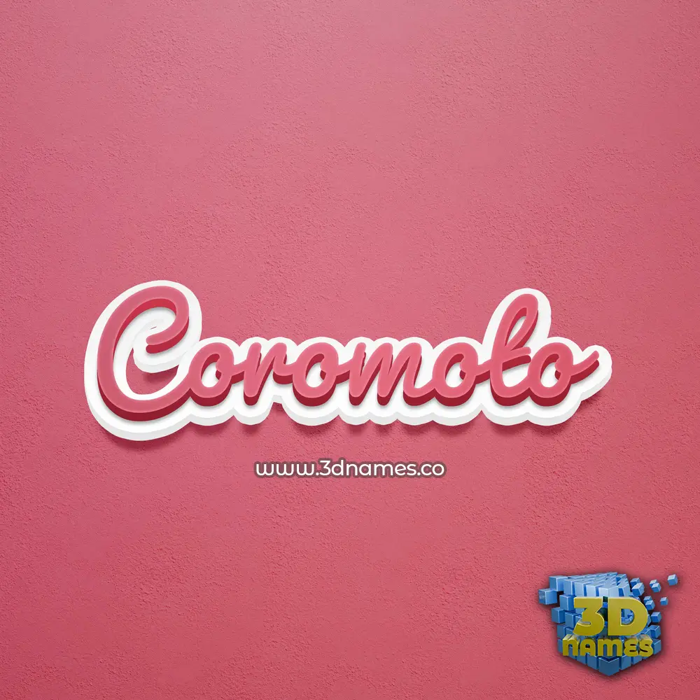 coromoto in Red Scribble style - 3D name wallpaper