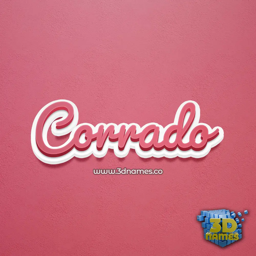 corrado in Red Scribble style - 3D name wallpaper