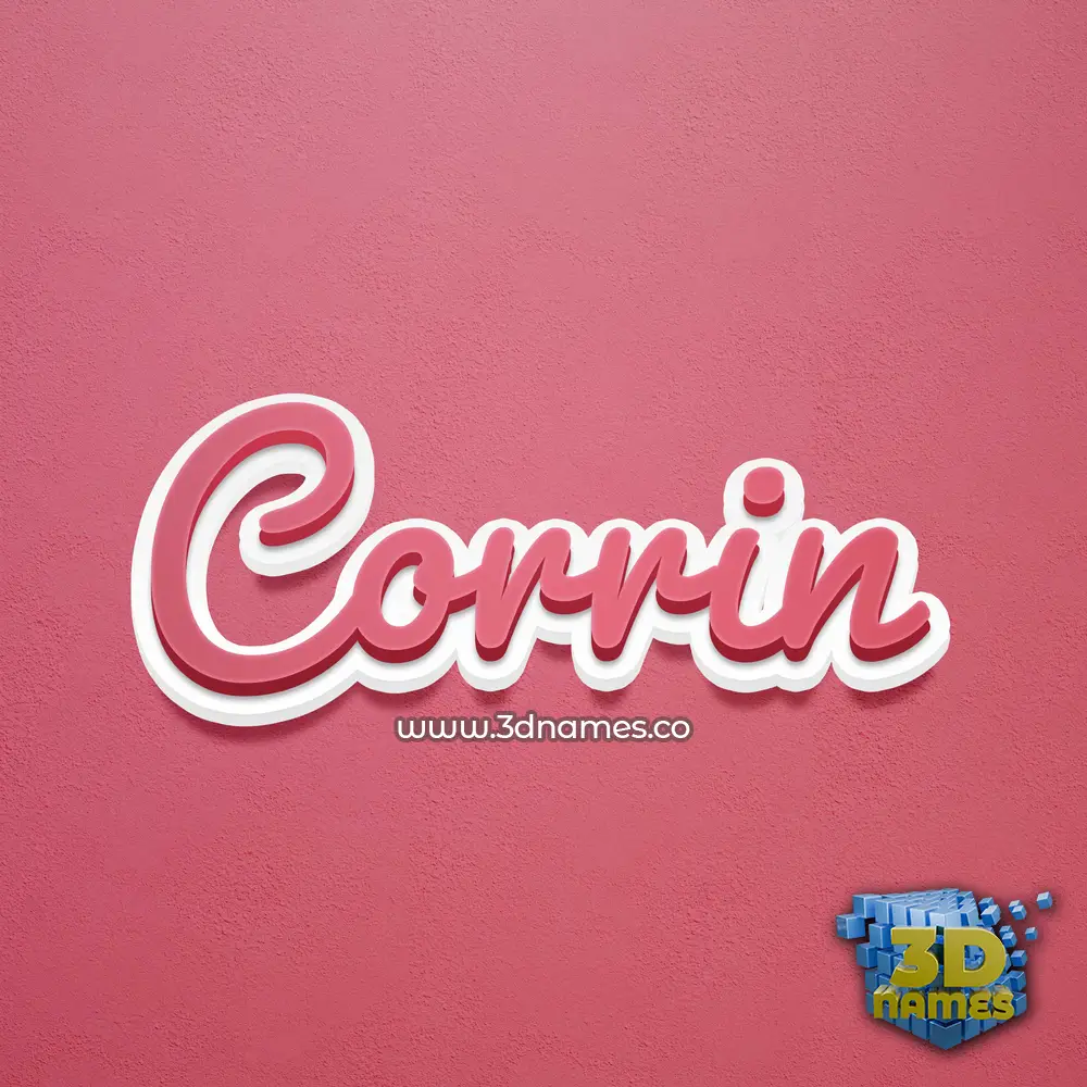 corrin in Red Scribble style - 3D name wallpaper