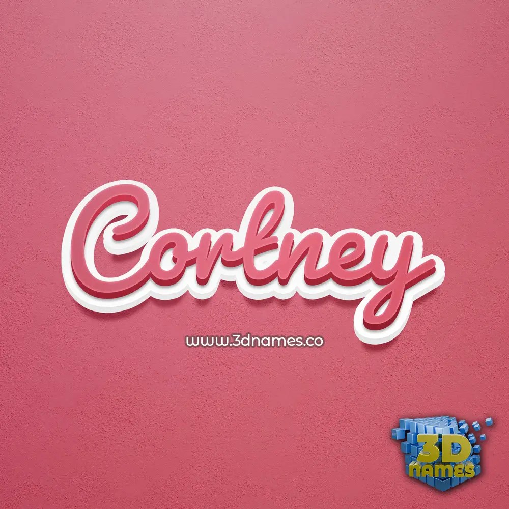 cortney in Red Scribble style - 3D name wallpaper