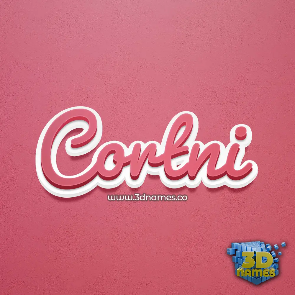 cortni in Red Scribble style - 3D name wallpaper