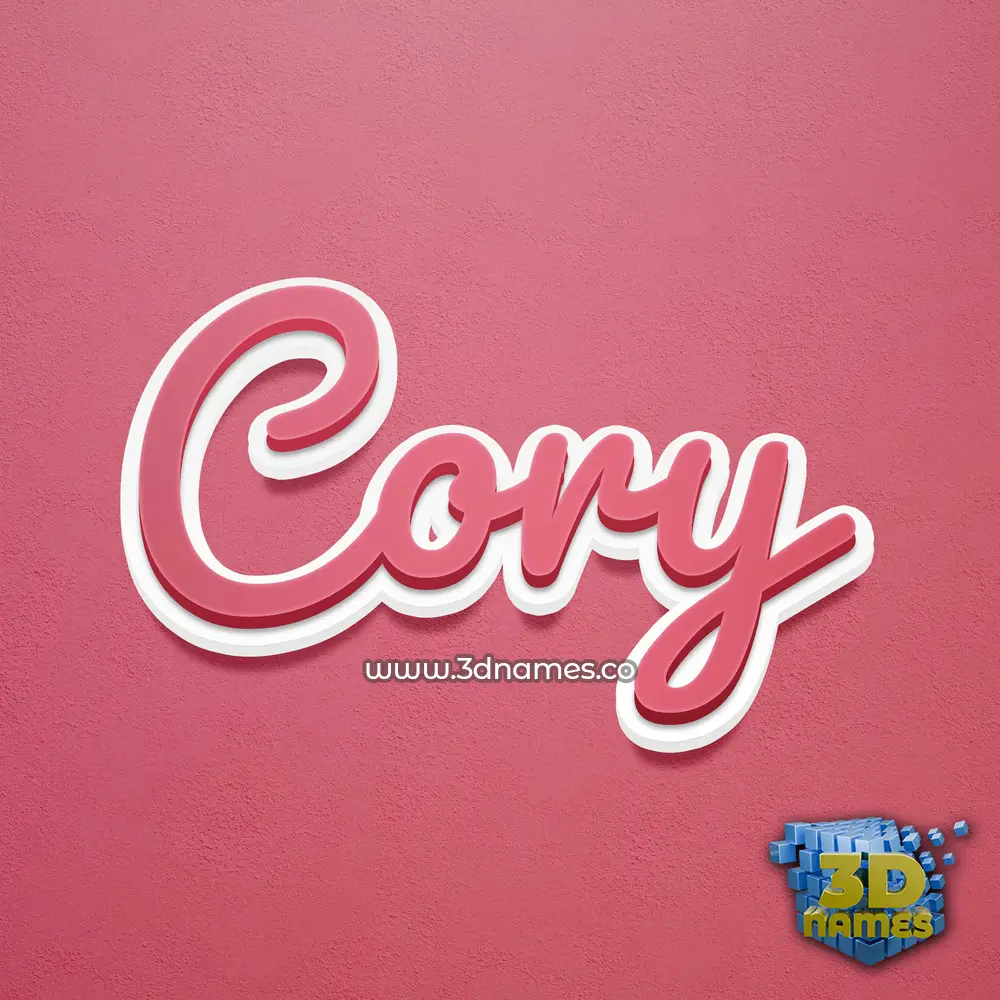 cory in Red Scribble style - 3D name wallpaper