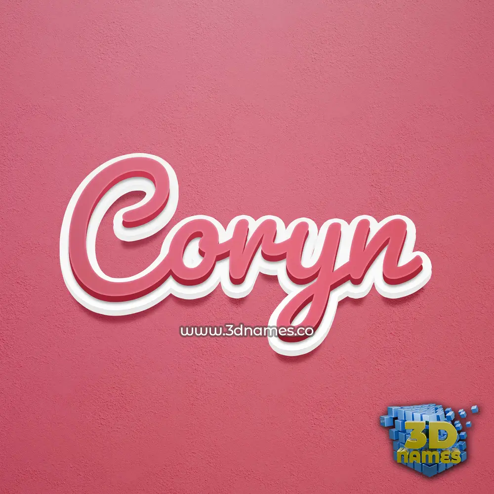 coryn in Red Scribble style - 3D name wallpaper