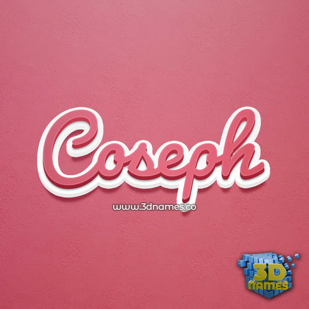 coseph in Red Scribble style - 3D name wallpaper