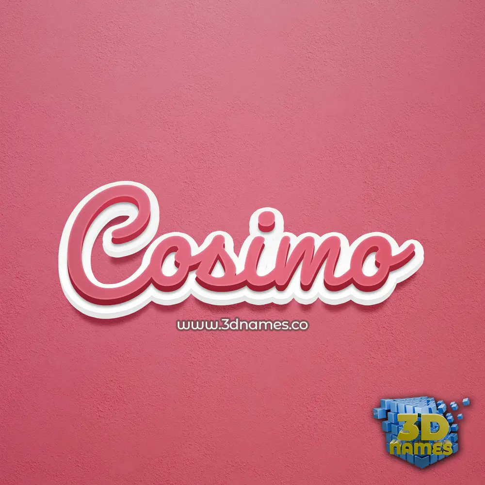 cosimo in Red Scribble style - 3D name wallpaper