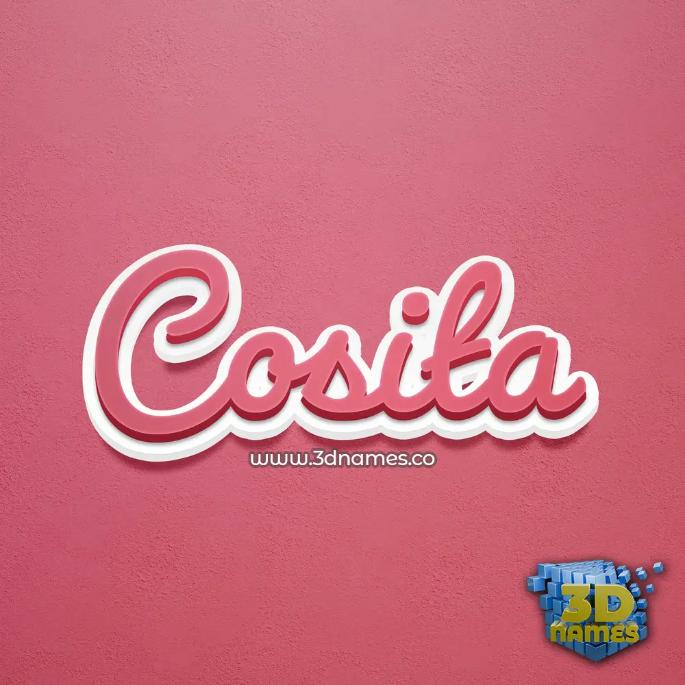 cosita in Red Scribble style - 3D name wallpaper