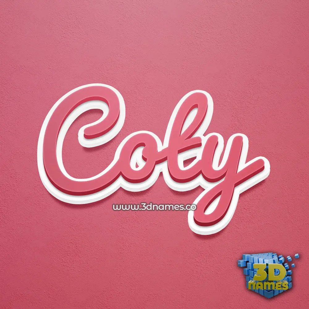 coty in Red Scribble style - 3D name wallpaper