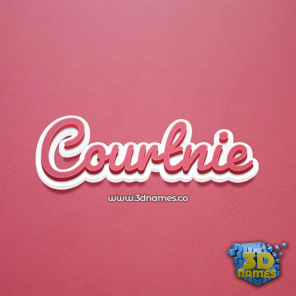 courtnie in Red Scribble style - 3D name wallpaper