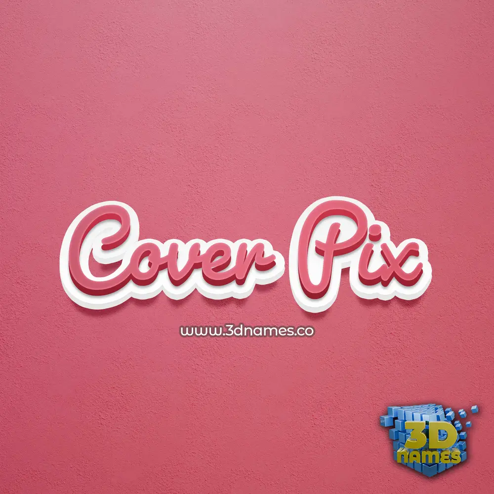 cover pix in Red Scribble style - 3D name wallpaper