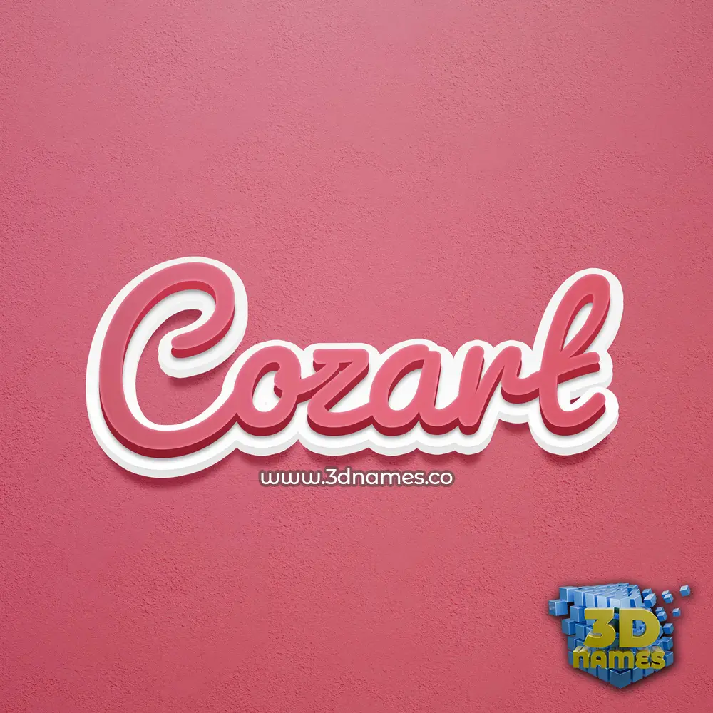 cozart in Red Scribble style - 3D name wallpaper