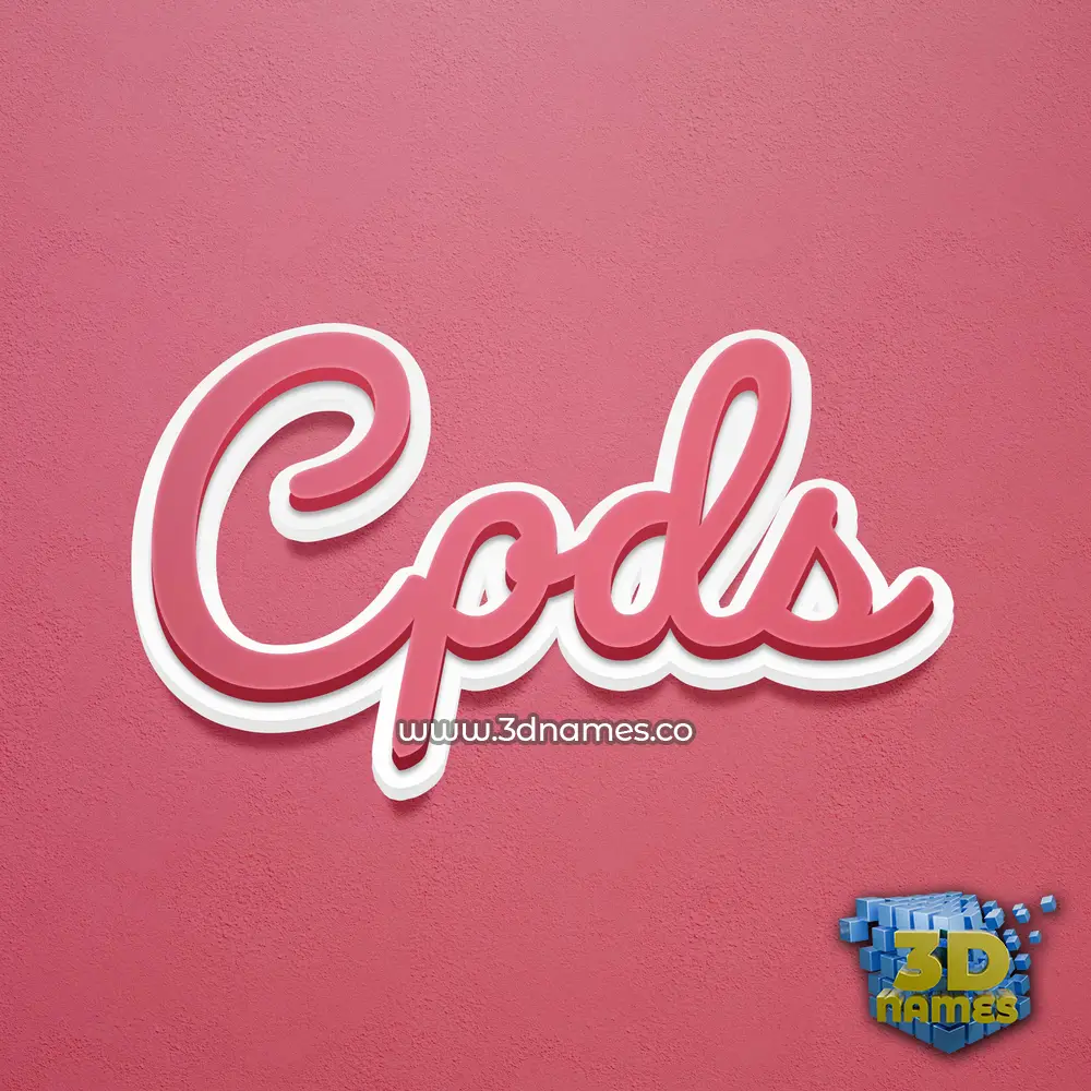 cpds in Red Scribble style - 3D name wallpaper
