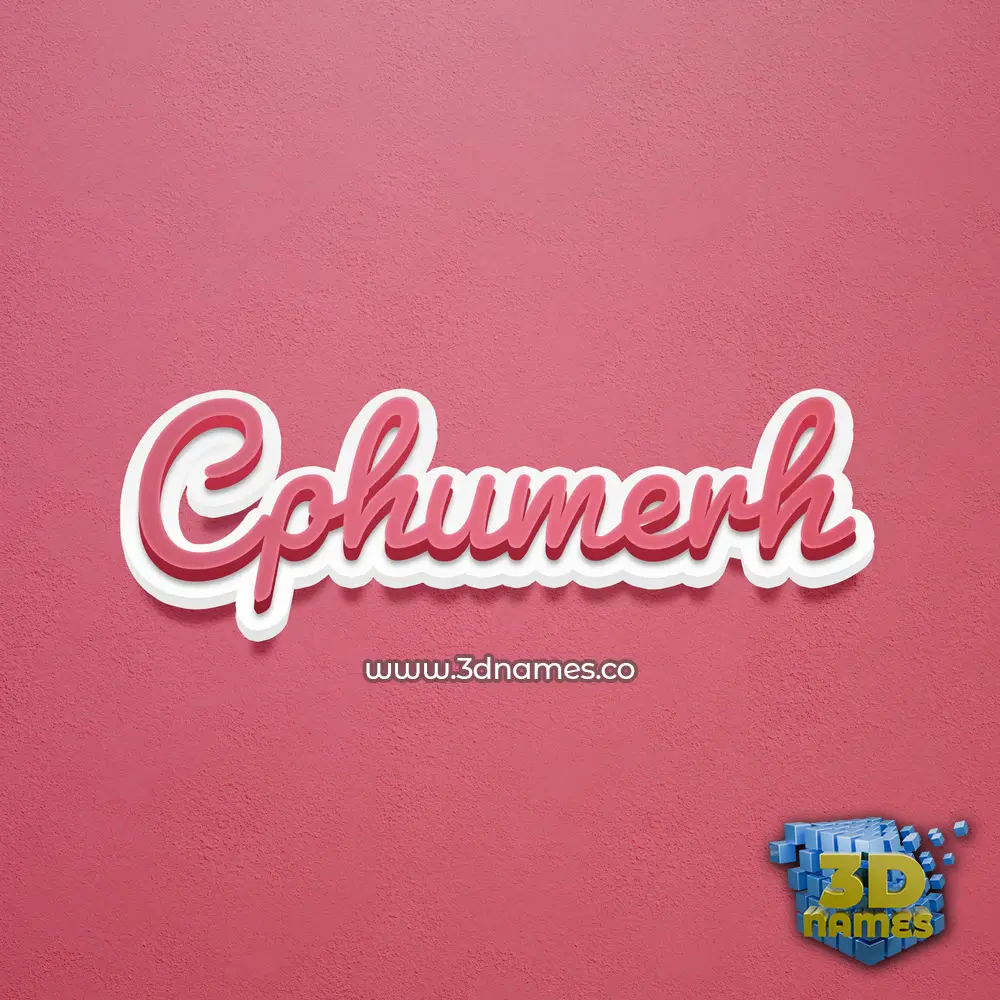 cphumerh in Red Scribble style - 3D name wallpaper
