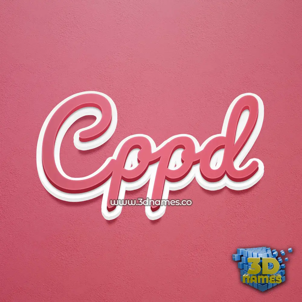 cppd in Red Scribble style - 3D name wallpaper