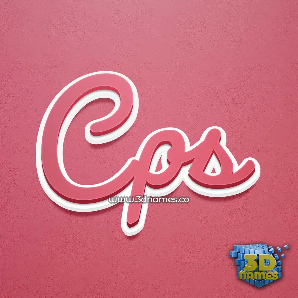 cps in Red Scribble style - 3D name wallpaper