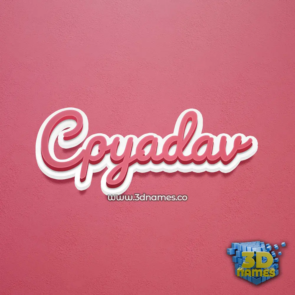 cpyadav in Red Scribble style - 3D name wallpaper