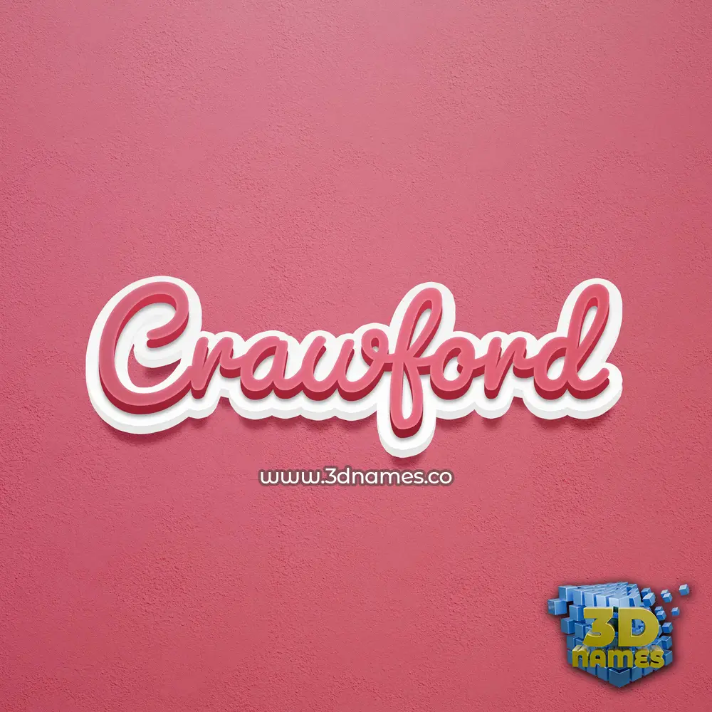 crawford in Red Scribble style - 3D name wallpaper