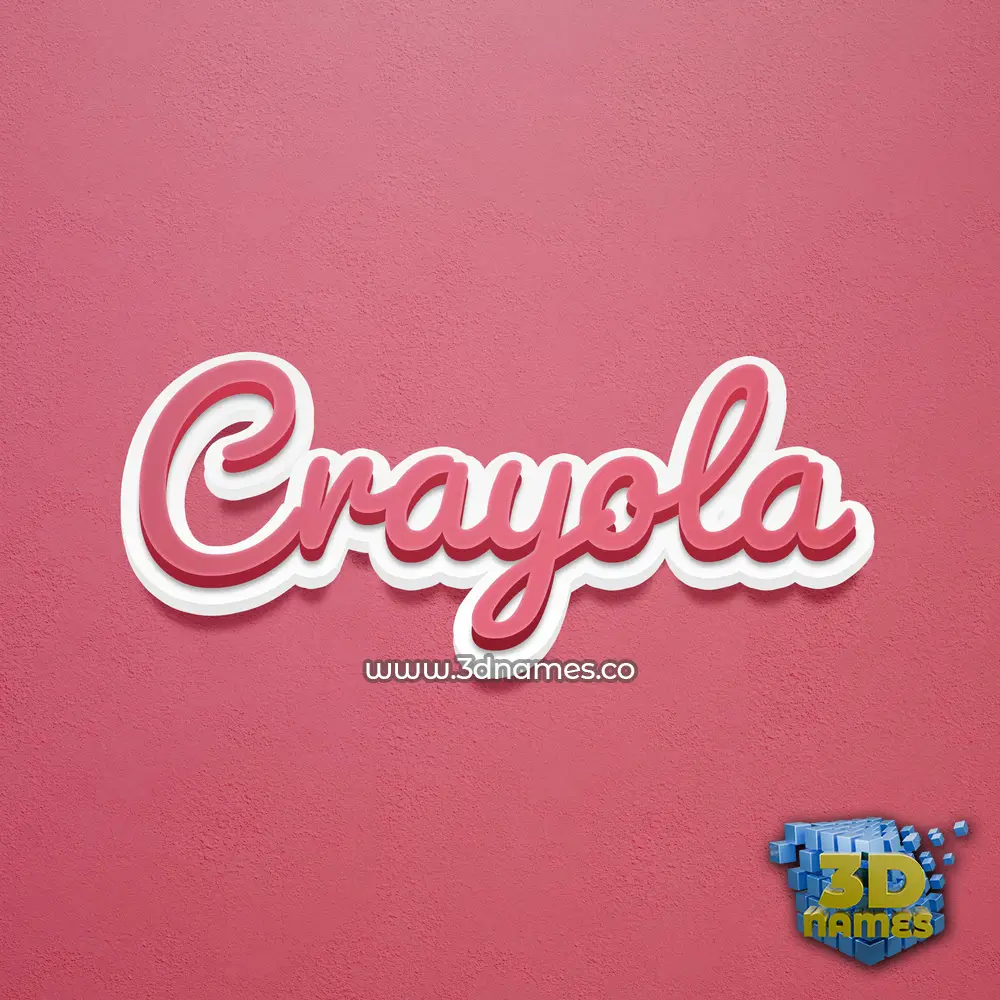 crayola in Red Scribble style - 3D name wallpaper