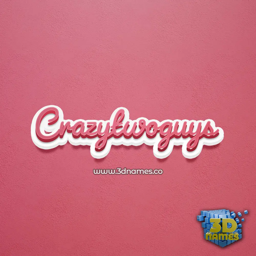 crazytwoguys in Red Scribble style - 3D name wallpaper