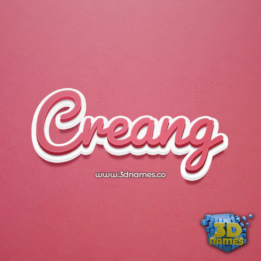creang in Red Scribble style - 3D name wallpaper